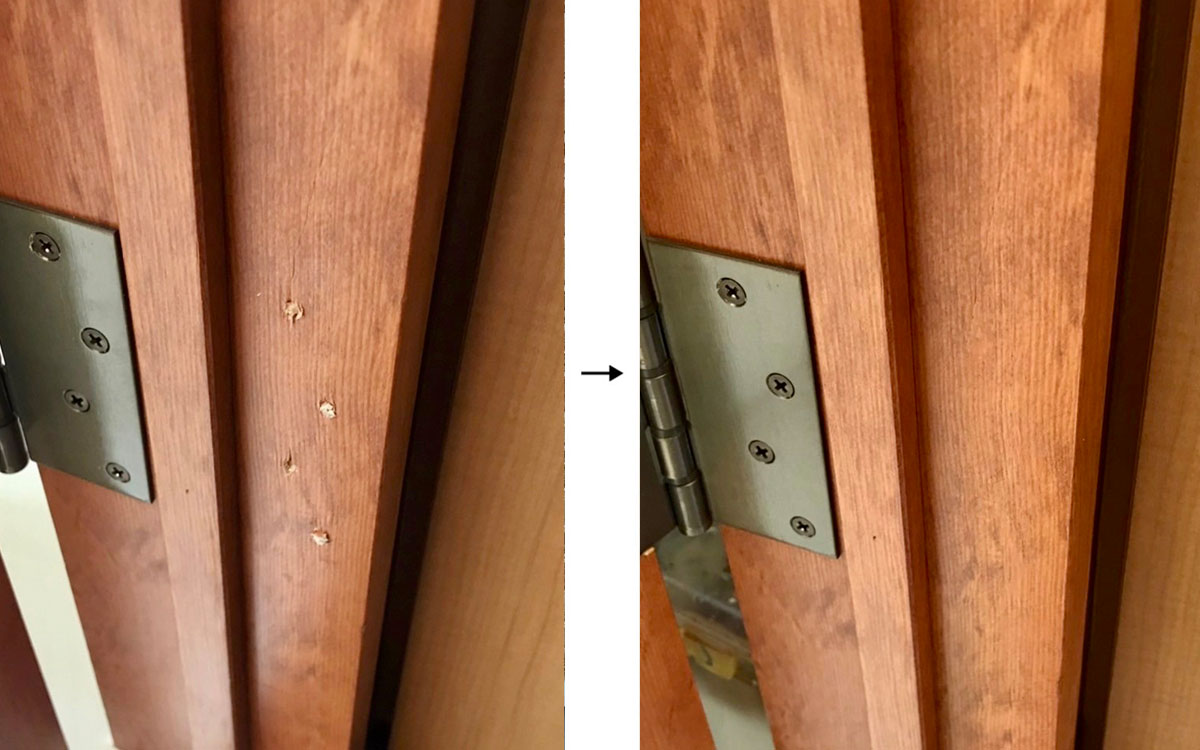 木製扉の枠　ビフォーアフター 2