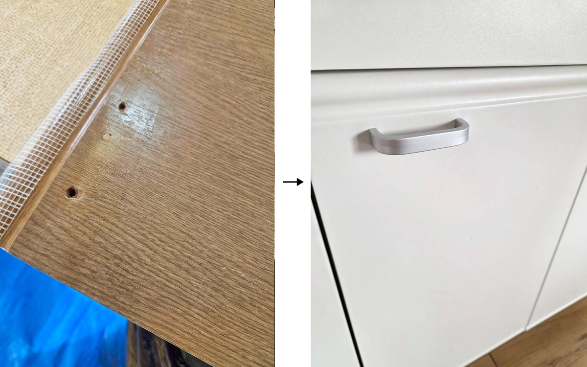 取手は新品に交換します